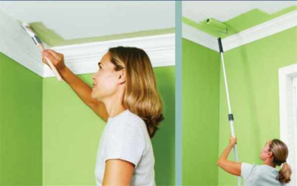 Как правильно покрасить потолок