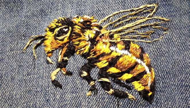 пчелка вышивка